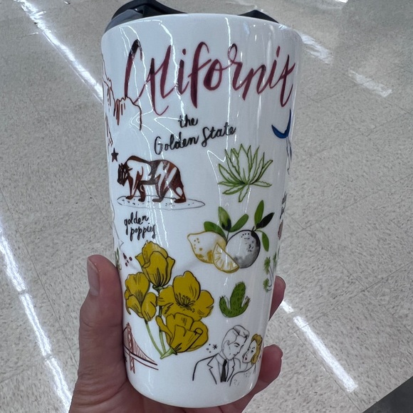 Starbucks Kitchen Starbucks California Double Walled Ceramic Travel Traveler Coffee Mug 2 Oz